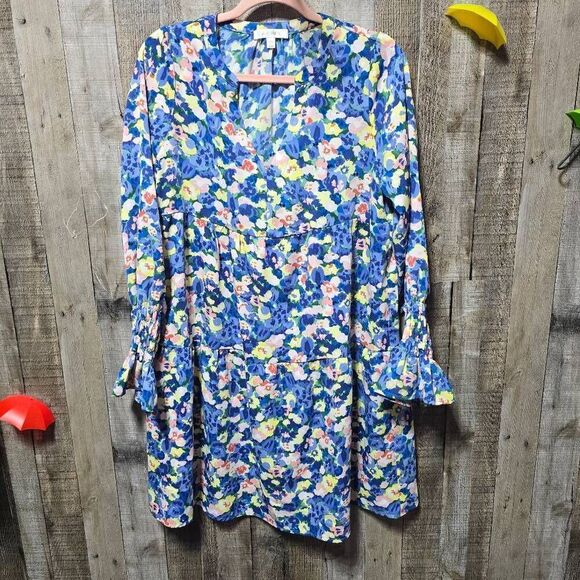 Daily Thread Floral LS Shift Dress - Picture 1 of 4